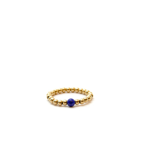 Ring Gold-filled met Lapis Lazuli