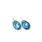 Pear 6106 Bermuda blue - Zilver - Doublé (925) Oorhangers